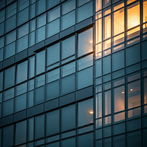 Modern architectural building facade